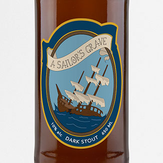 Image of beer labels for craft beer company bitter end brewing co.